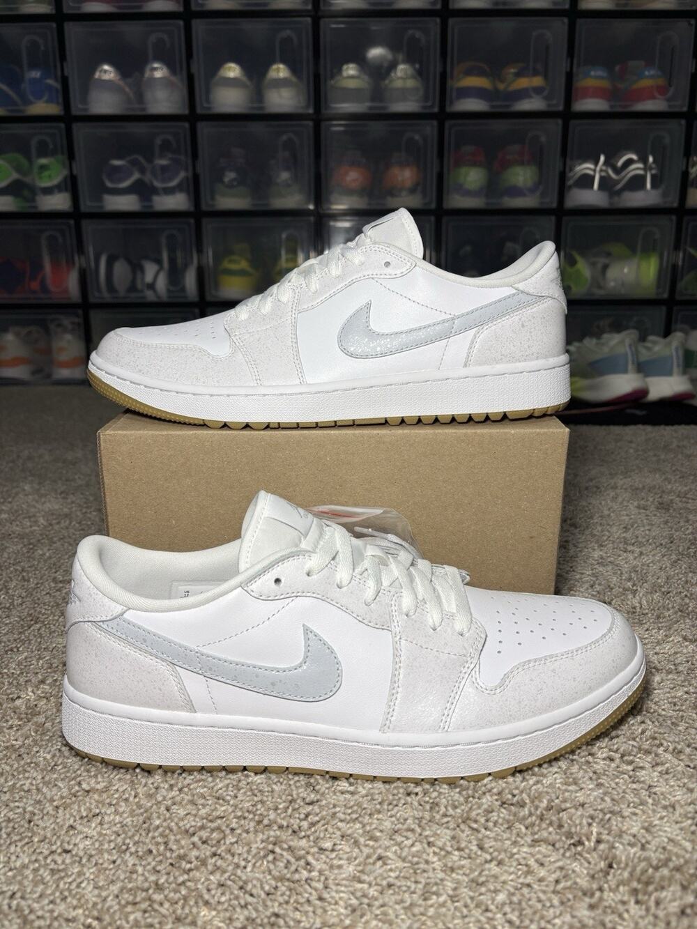 Nike Air Jordan 1 Golf Low White Platinum Gum DD9315-111 Size 12